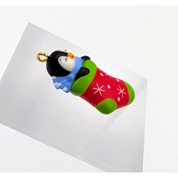 4 Hallmark Keepsake Petite Penguin Christmas Tree Ornament Snuggly Stocking - Picture 10 of 12